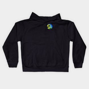 Great wave - rising sunflower, small design Kids Hoodie